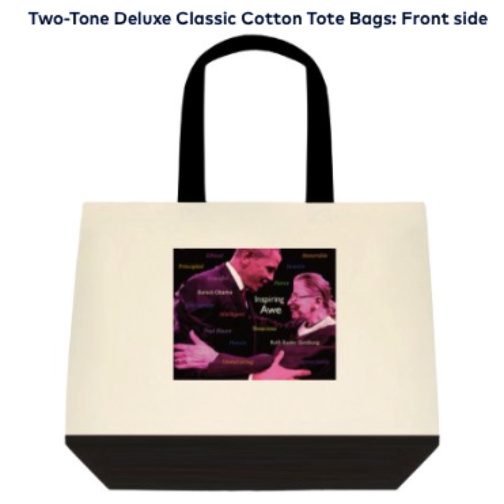 Barack Obama & Ruth Bader Ginsberg canvas tote bag